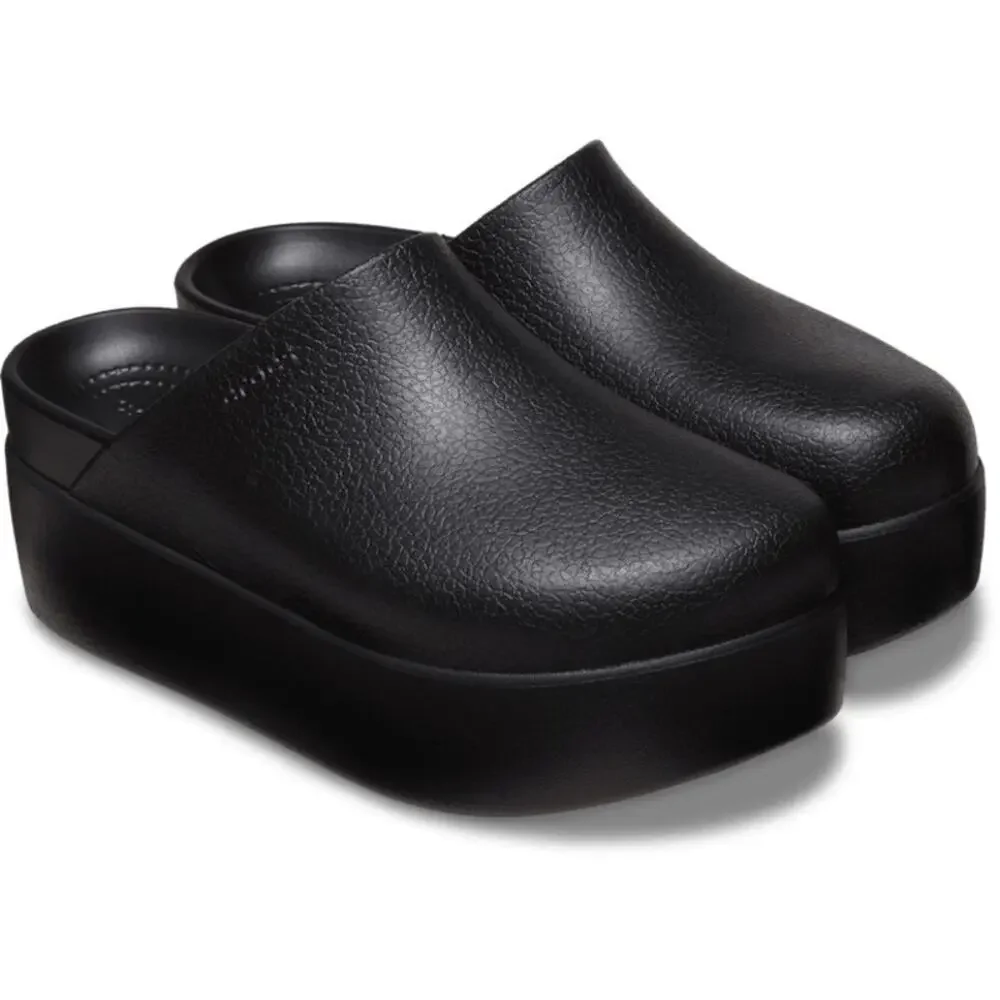 Crocs Dylan Platform Clog Slip On Black Mules Shoes Size 10 - Picture 14 of 16